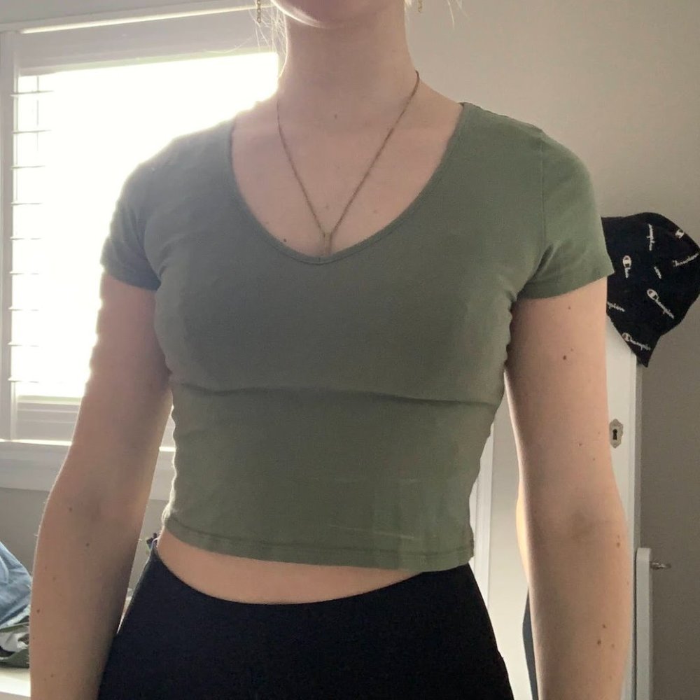 Green Cropped T-Shirt